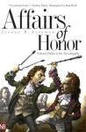 book cover of affairs of honor with cartoon of founding fathers fighting