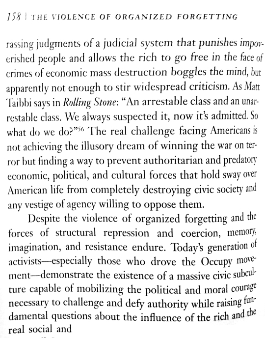 p. 158 text from The Violence of Organized Forgetting